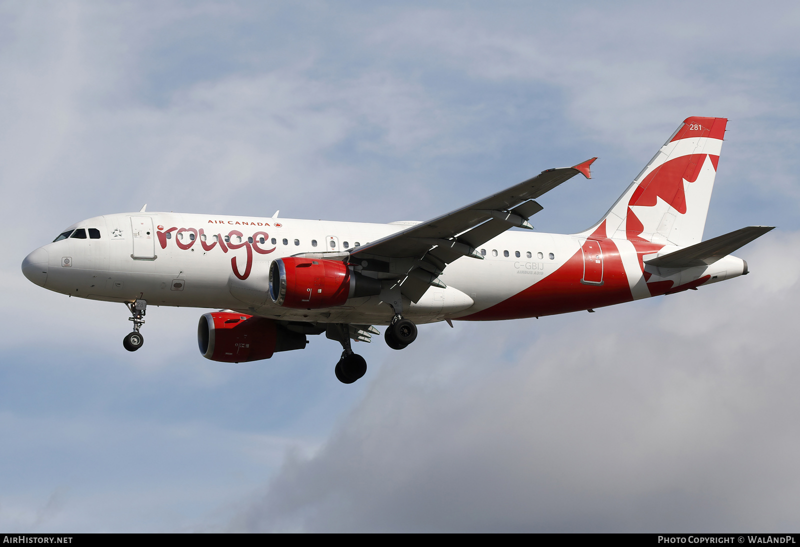 Aircraft Photo of C-GBIJ | Airbus A319-114 | Air Canada Rouge | AirHistory.net #828342