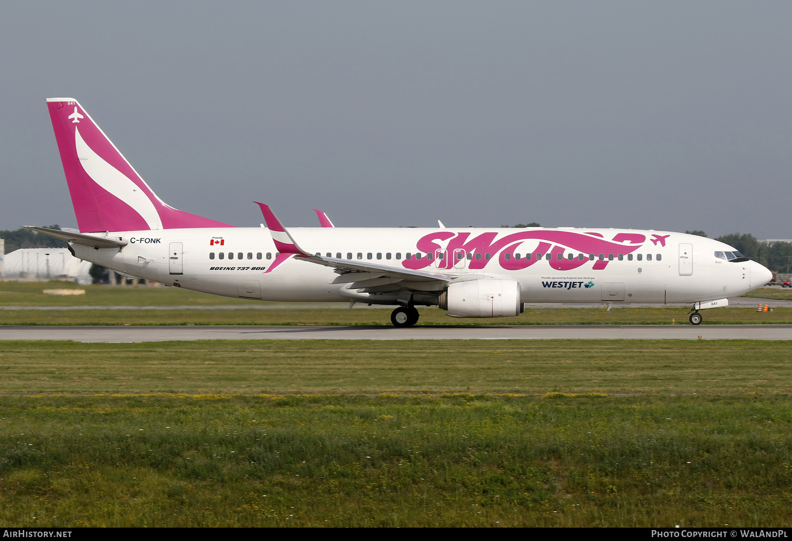 Aircraft Photo of C-FONK | Boeing 737-8CT | Swoop | AirHistory.net #828347