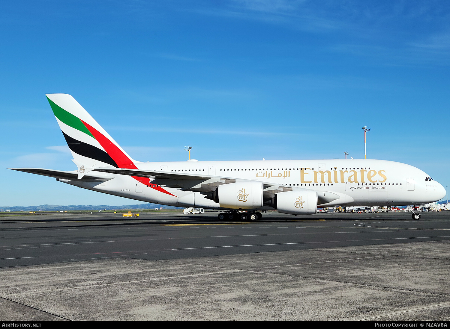 Aircraft Photo of A6-EVN | Airbus A380-842 | Emirates | AirHistory.net #828483