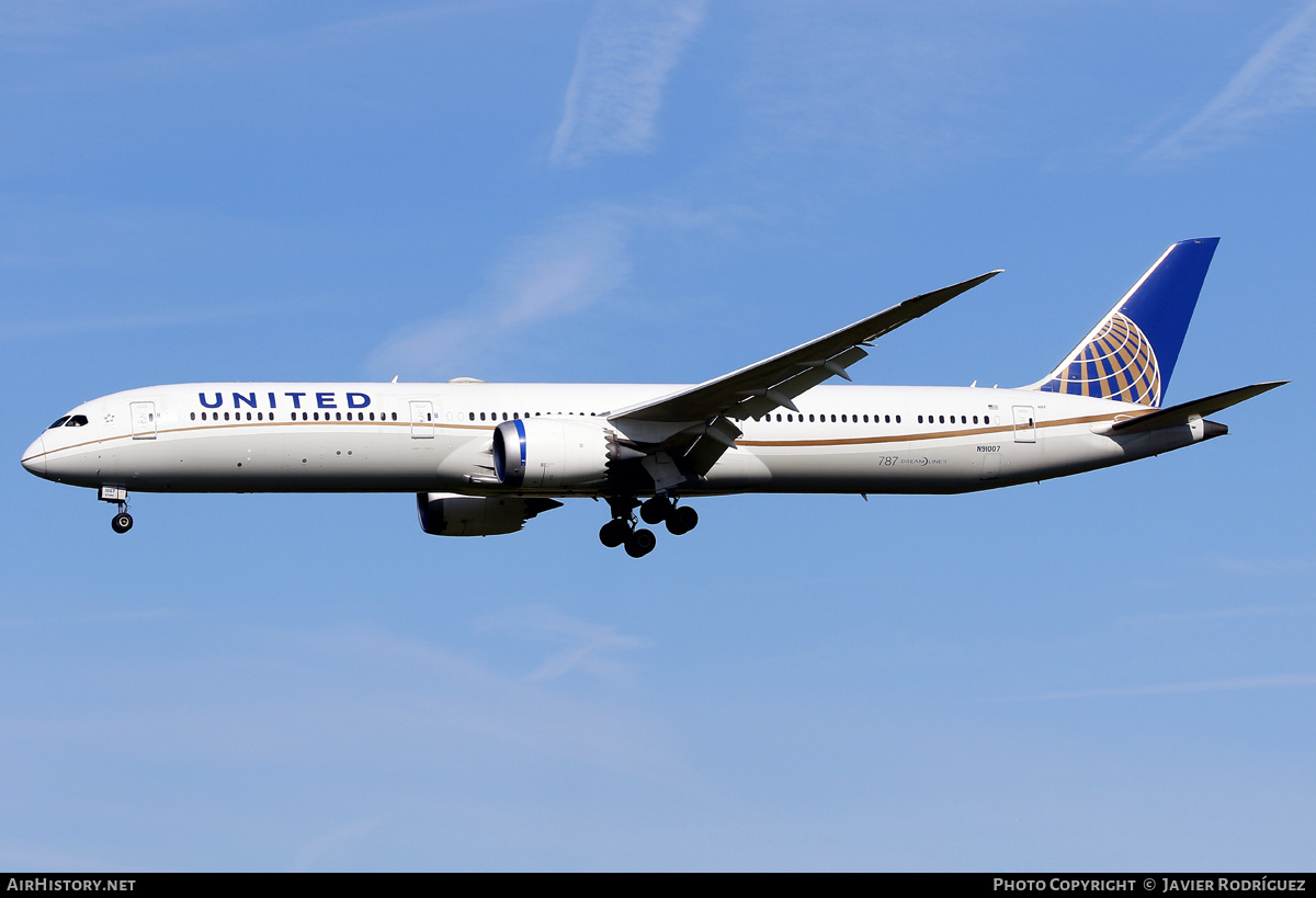 Aircraft Photo of N91007 | Boeing 787-10 Dreamliner | United Airlines | AirHistory.net #828504