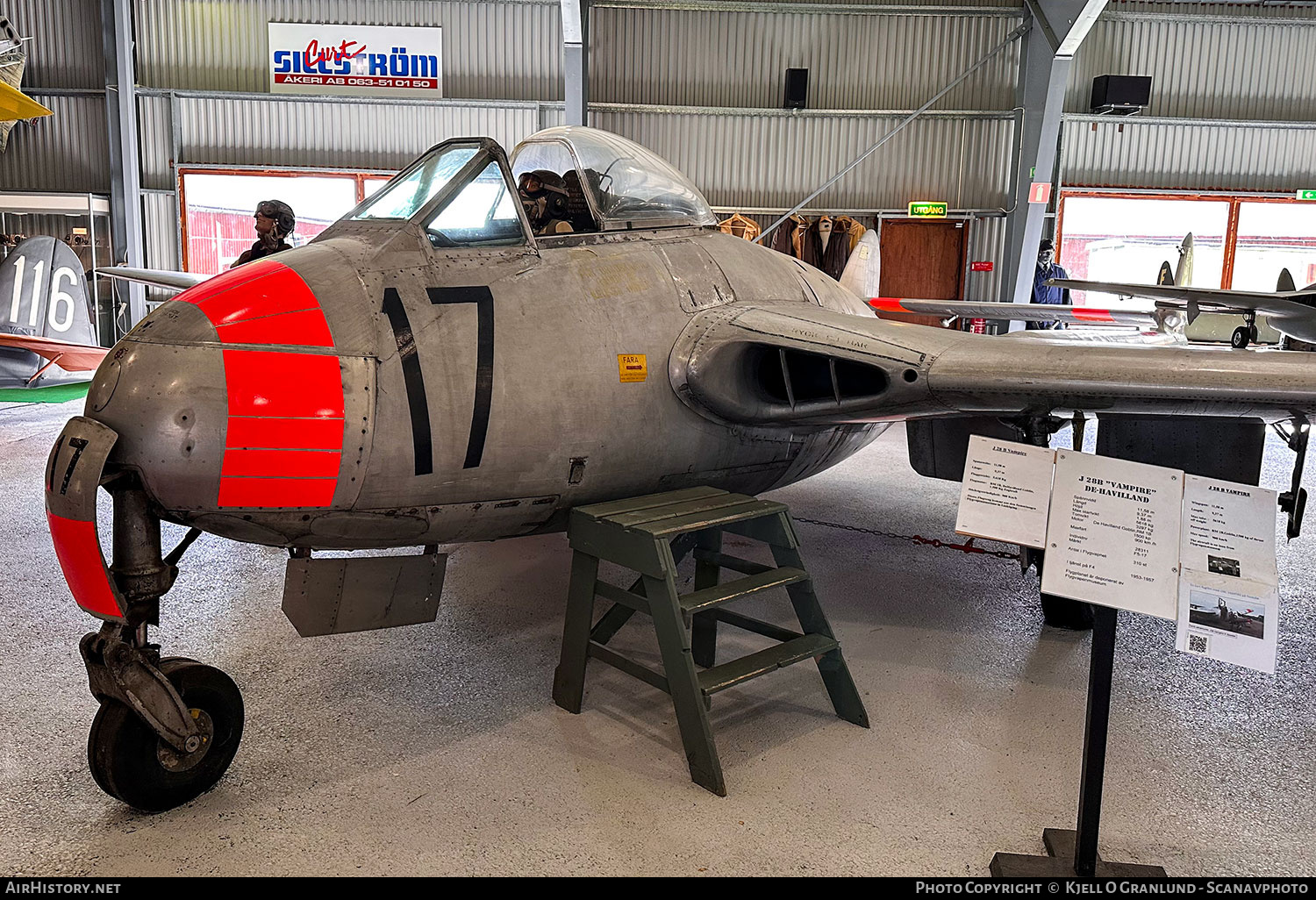 Aircraft Photo of 28311 | De Havilland J28B Vampire | Sweden - Air Force | AirHistory.net #828671