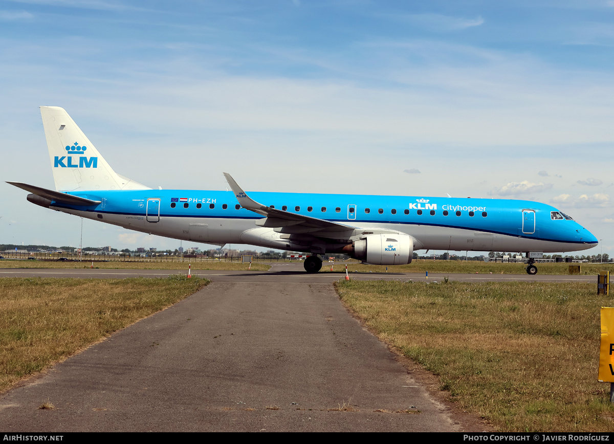 Aircraft Photo of PH-EZH | Embraer 190STD (ERJ-190-100STD) | KLM Cityhopper | AirHistory.net #828693