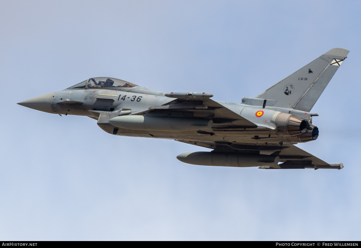 Aircraft Photo of C16-36 | Eurofighter EF-2000 Typhoon S | Spain - Air Force | AirHistory.net #828704