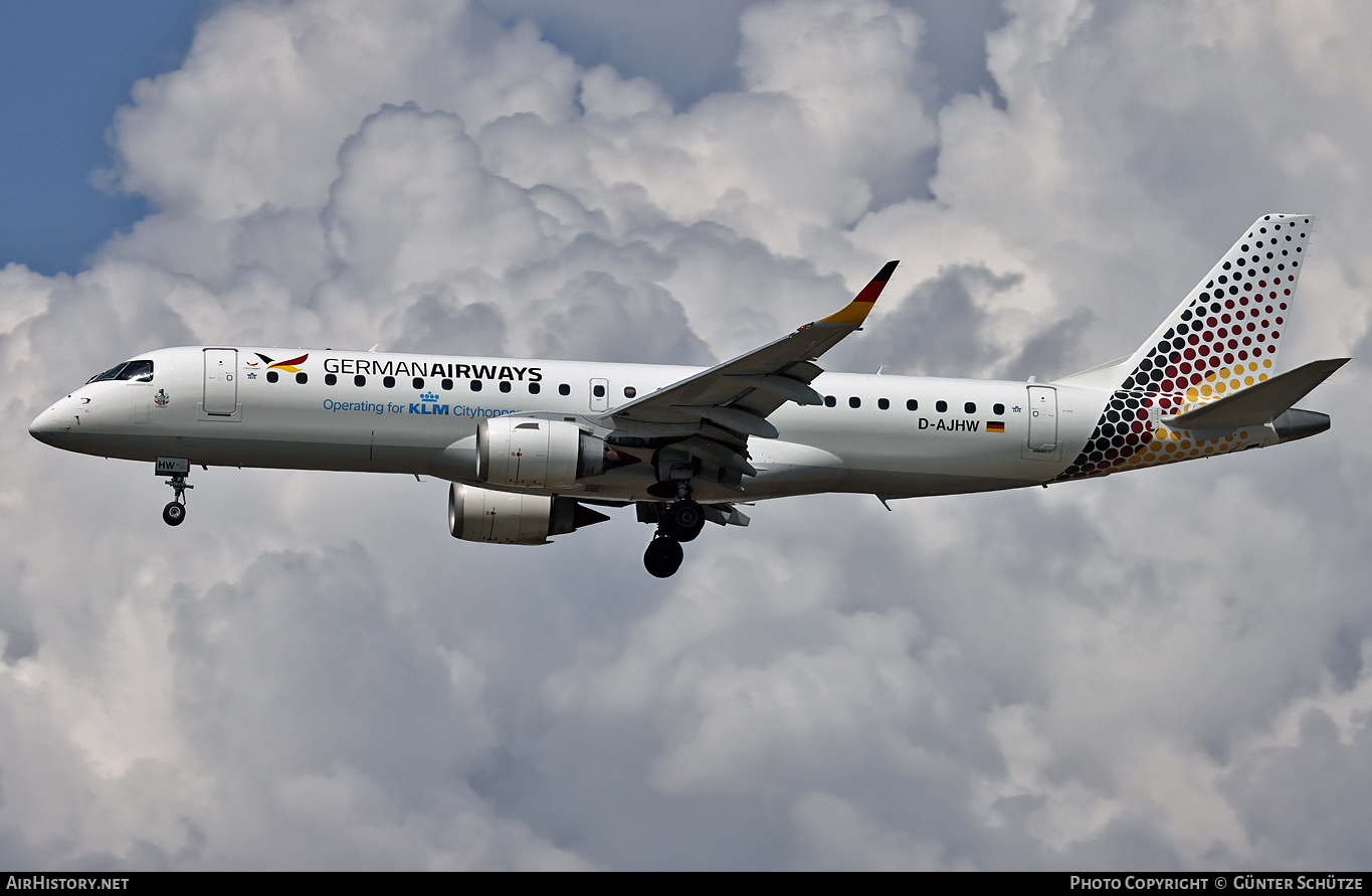 Aircraft Photo of D-AJHW | Embraer 190LR (ERJ-190-100LR) | German Airways | AirHistory.net #828728