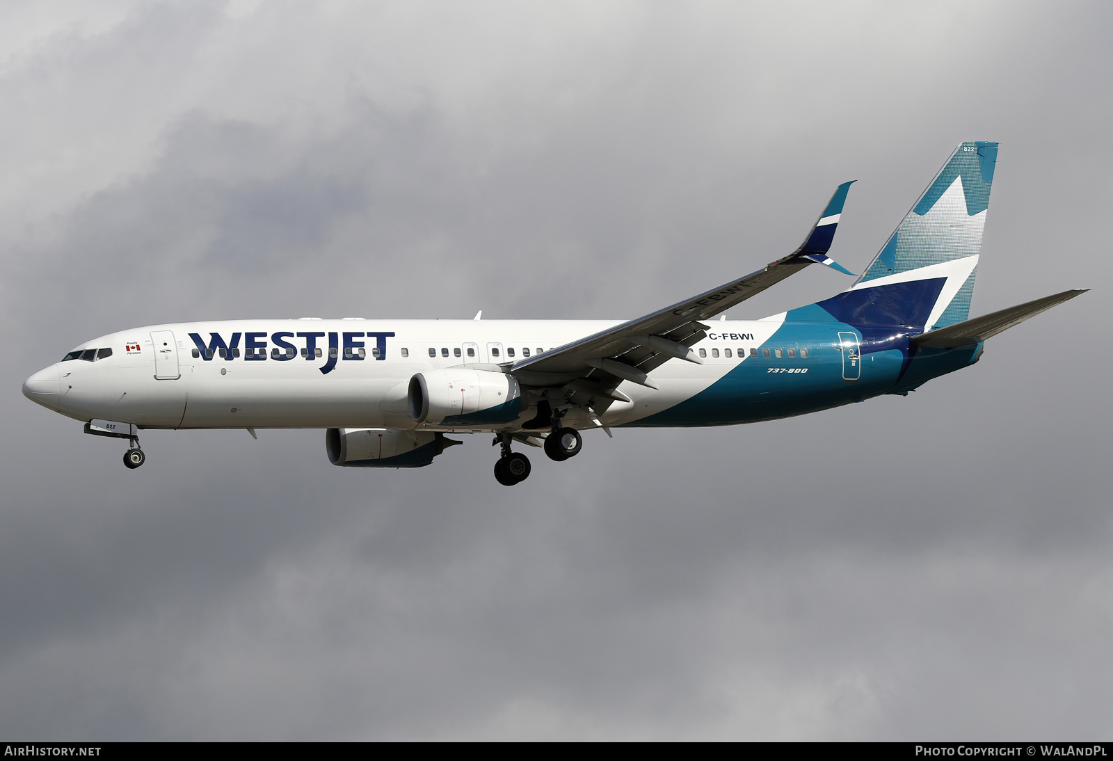 Aircraft Photo of C-FBWI | Boeing 737-8CT | WestJet | AirHistory.net #828832