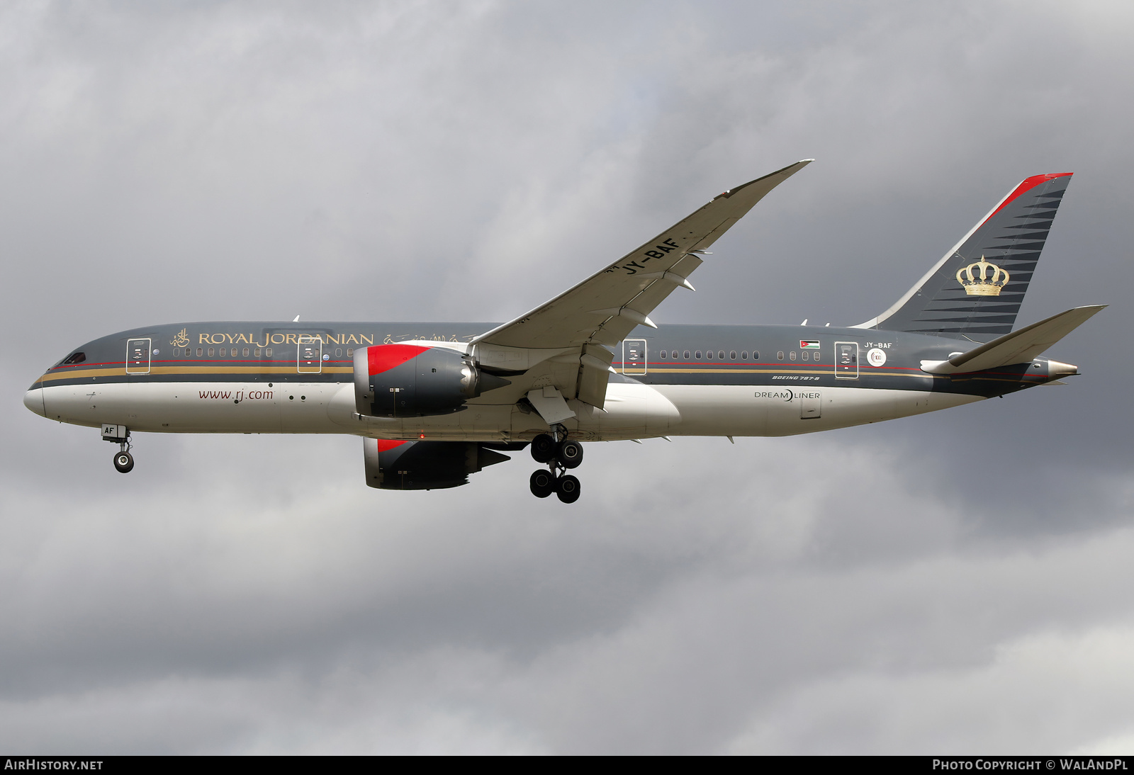 Aircraft Photo of JY-BAF | Boeing 787-8 Dreamliner | Royal Jordanian Airlines | AirHistory.net #828867
