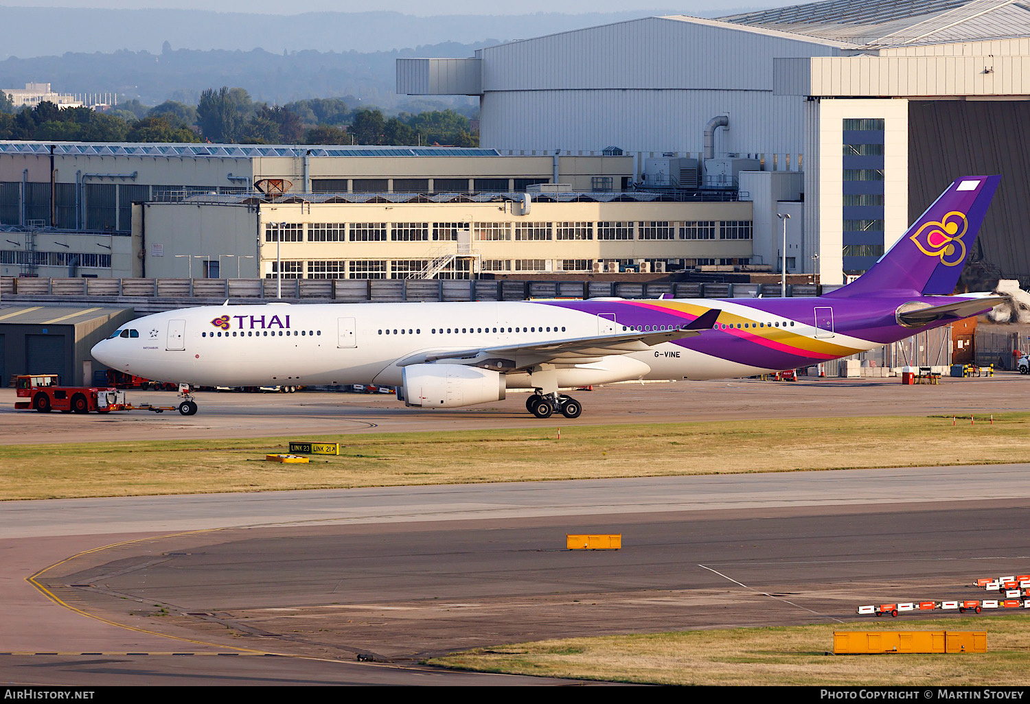 Aircraft Photo of G-VINE | Airbus A330-343 | Thai Airways International | AirHistory.net #829125