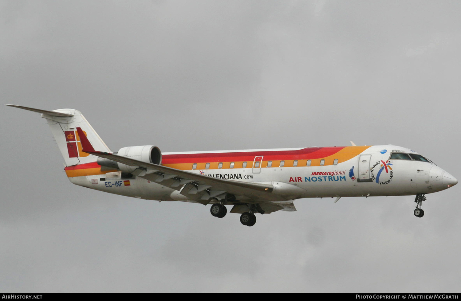 Aircraft Photo of EC-INF | Bombardier CRJ-200ER (CL-600-2B19) | Iberia Regional | AirHistory.net #829147