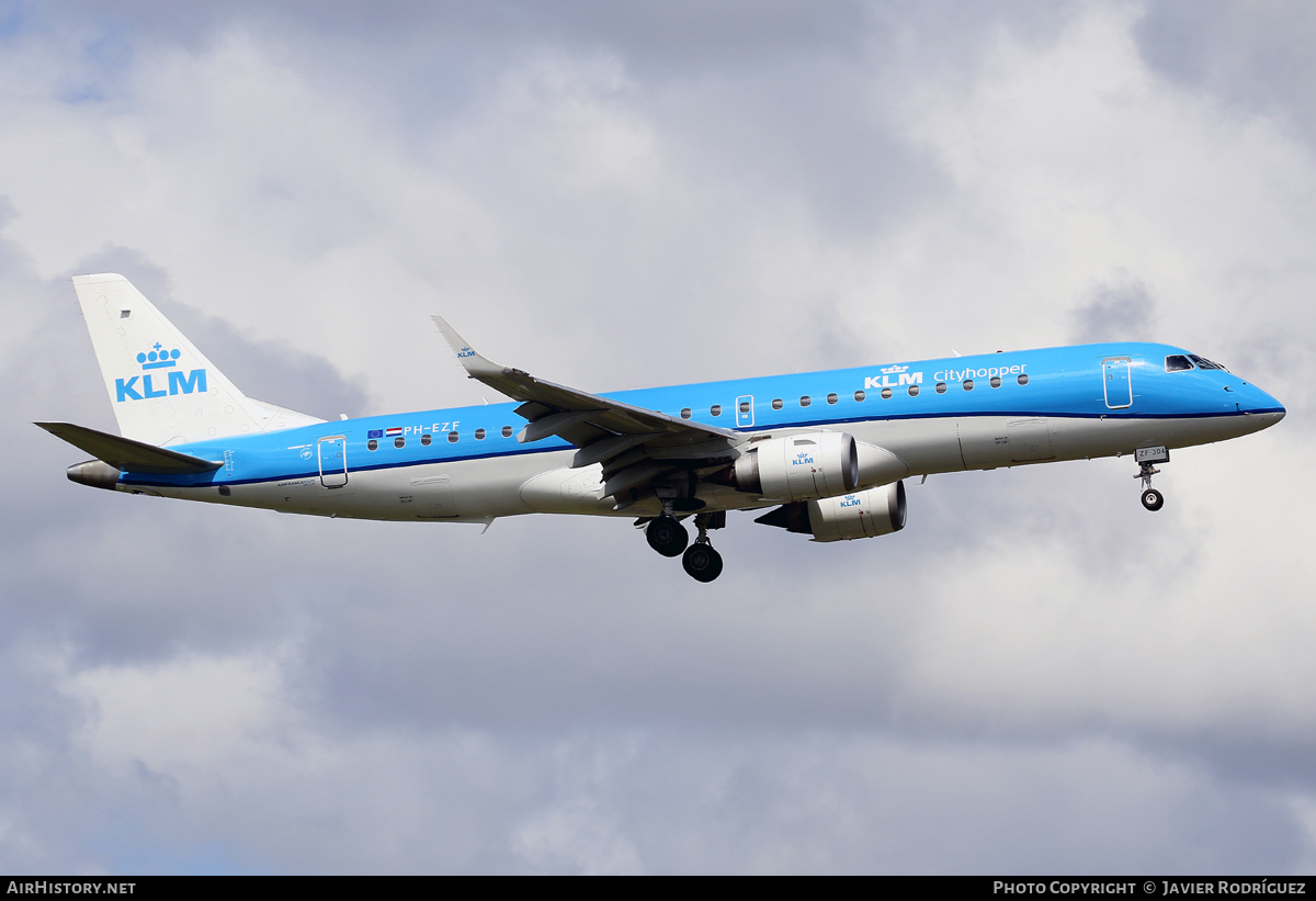 Aircraft Photo of PH-EZF | Embraer 190STD (ERJ-190-100STD) | KLM Cityhopper | AirHistory.net #829183
