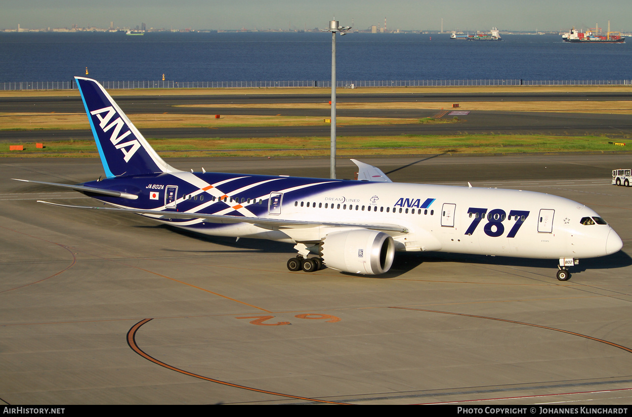 Aircraft Photo of JA802A | Boeing 787-8 Dreamliner | All Nippon Airways - ANA | AirHistory.net #829208