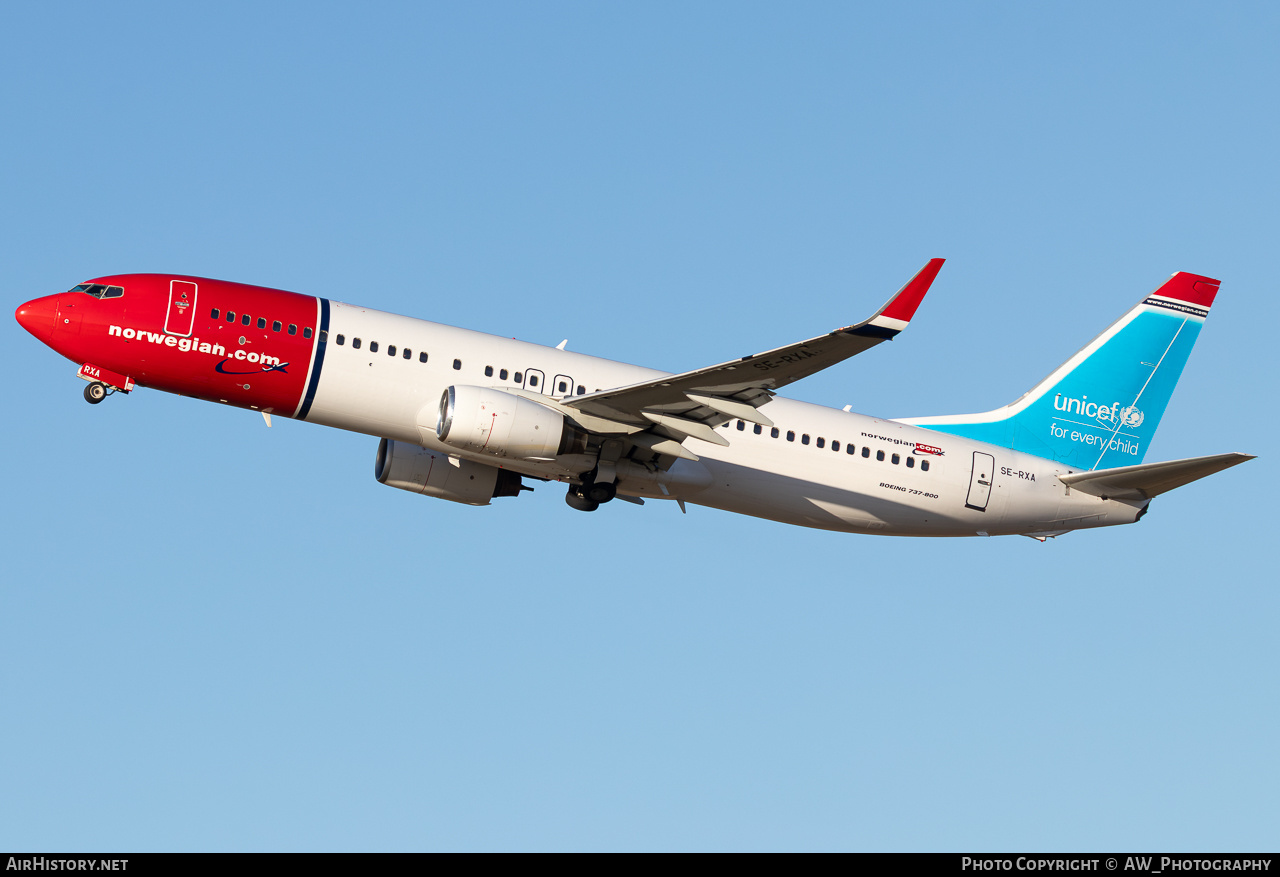 Aircraft Photo of SE-RXA | Boeing 737-84P | Norwegian | AirHistory.net #829400
