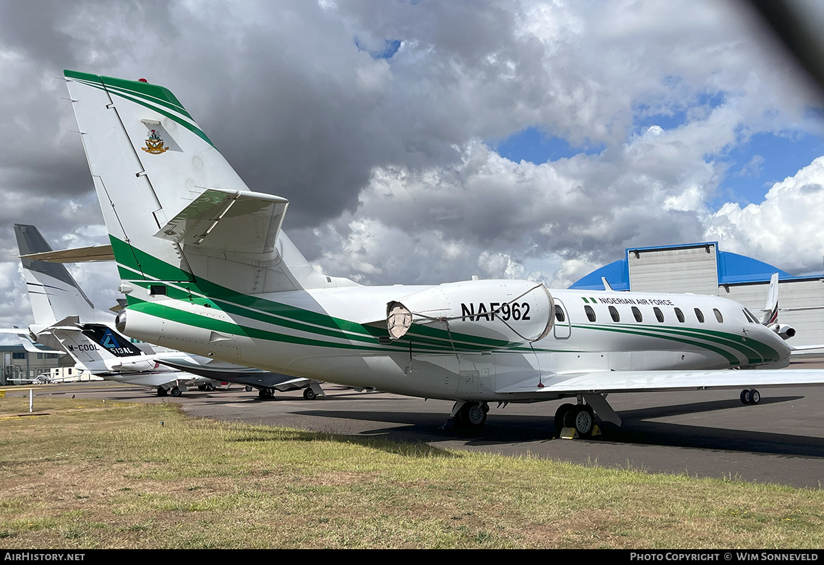 Aircraft Photo of NAF-962 | Cessna 680 Citation Sovereign | Nigeria - Air Force | AirHistory.net #829448