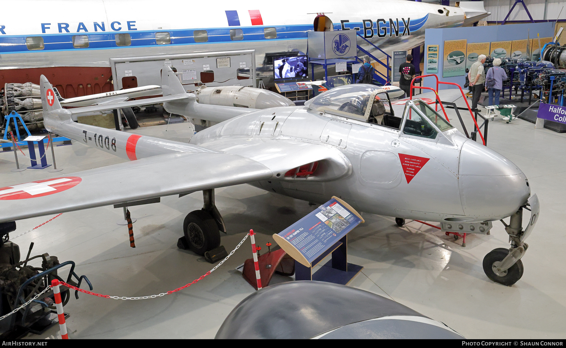 Aircraft Photo of J-1008 | De Havilland D.H. 100 Vampire FB6 | Switzerland - Air Force | AirHistory.net #829575