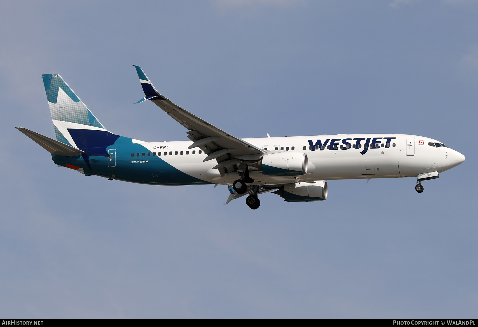 Aircraft Photo of C-FPLS | Boeing 737-8CT | WestJet | AirHistory.net #829585