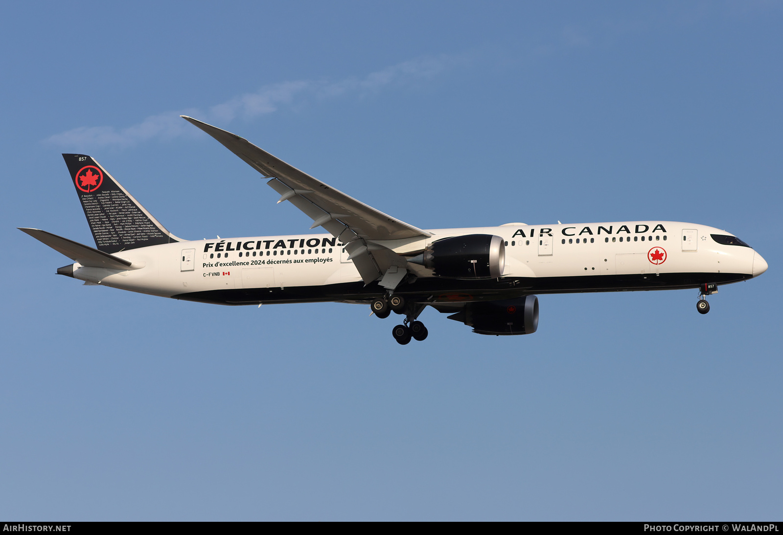 Aircraft Photo of C-FVNB | Boeing 787-9 Dreamliner | Air Canada | AirHistory.net #829690