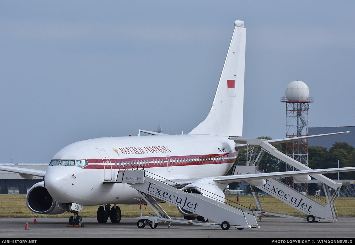 Aircraft Photo of PK-GRD | Boeing 737-73Q BBJ | Republik Indonesia | AirHistory.net #829756