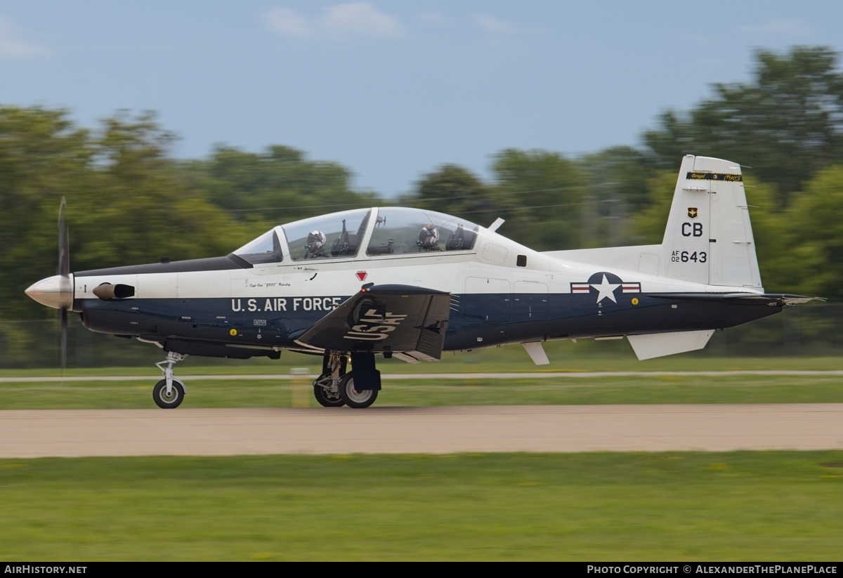 Aircraft Photo of 02-0643 | Beechcraft T-6B Texan II | USA - Air Force | AirHistory.net #829783