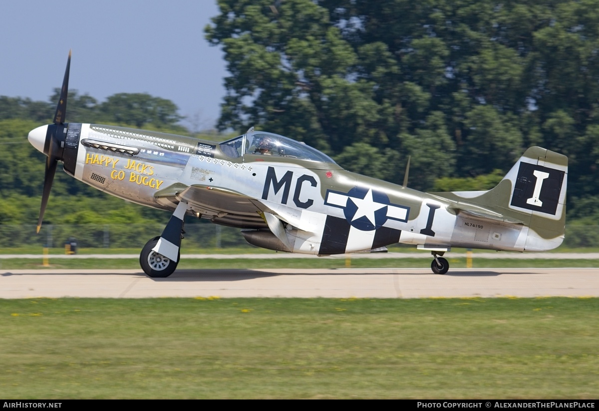 Aircraft Photo of N74190 / NL74190 | North American P-51D Mustang | USA - Air Force | AirHistory.net #829829