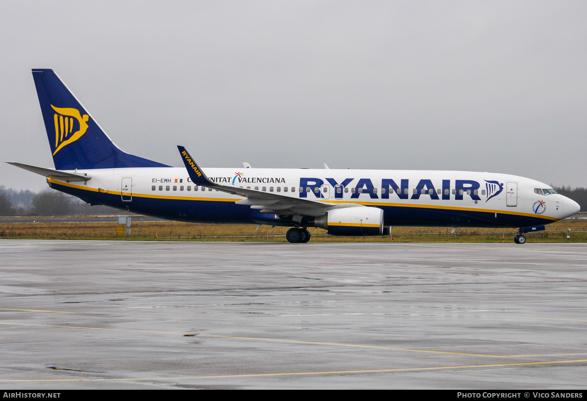 Aircraft Photo of EI-EMH | Boeing 737-8AS | Ryanair | AirHistory.net #829993