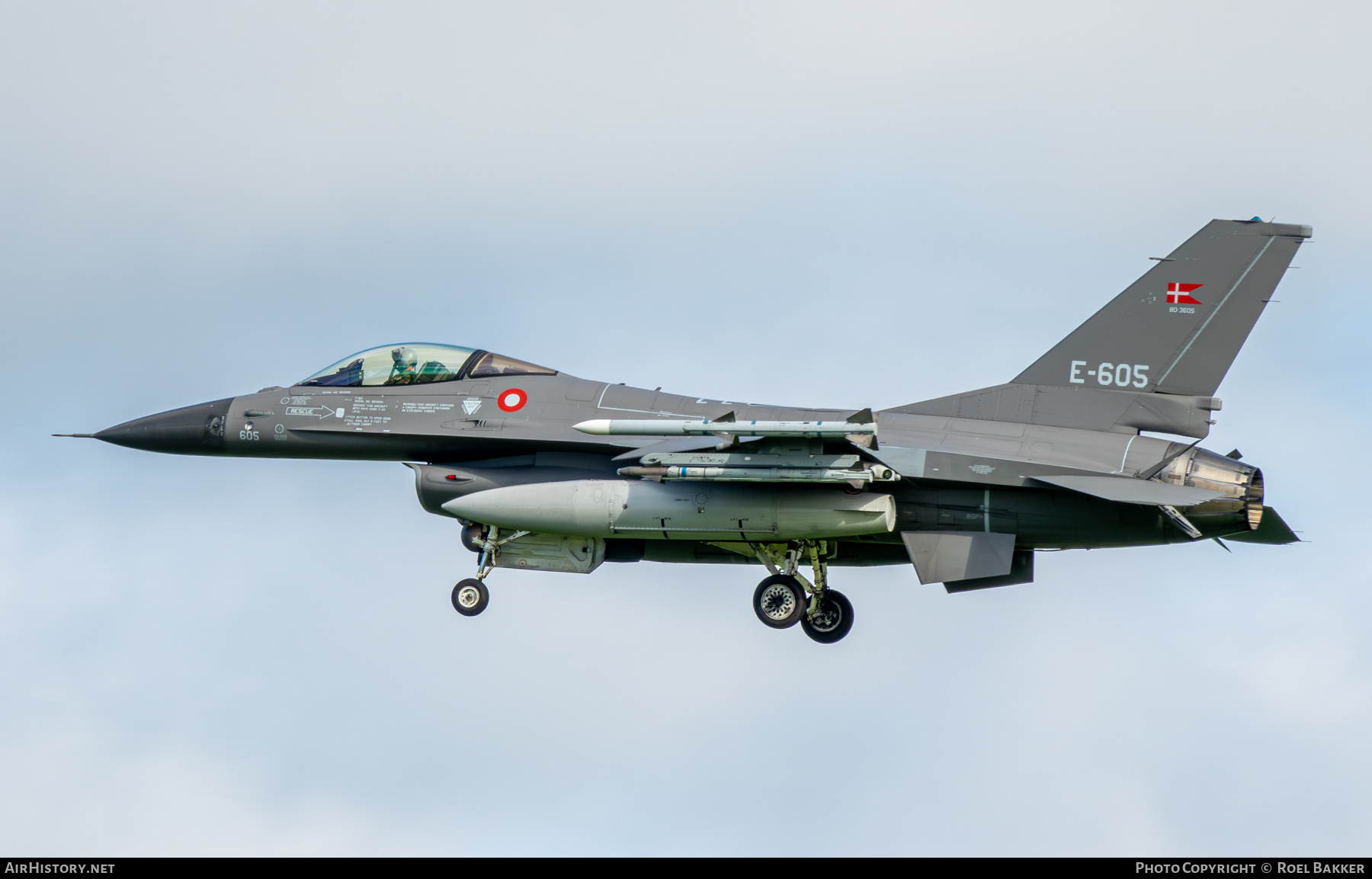 Aircraft Photo of E-605 | General Dynamics F-16AM Fighting Falcon | Denmark - Air Force | AirHistory.net #830000