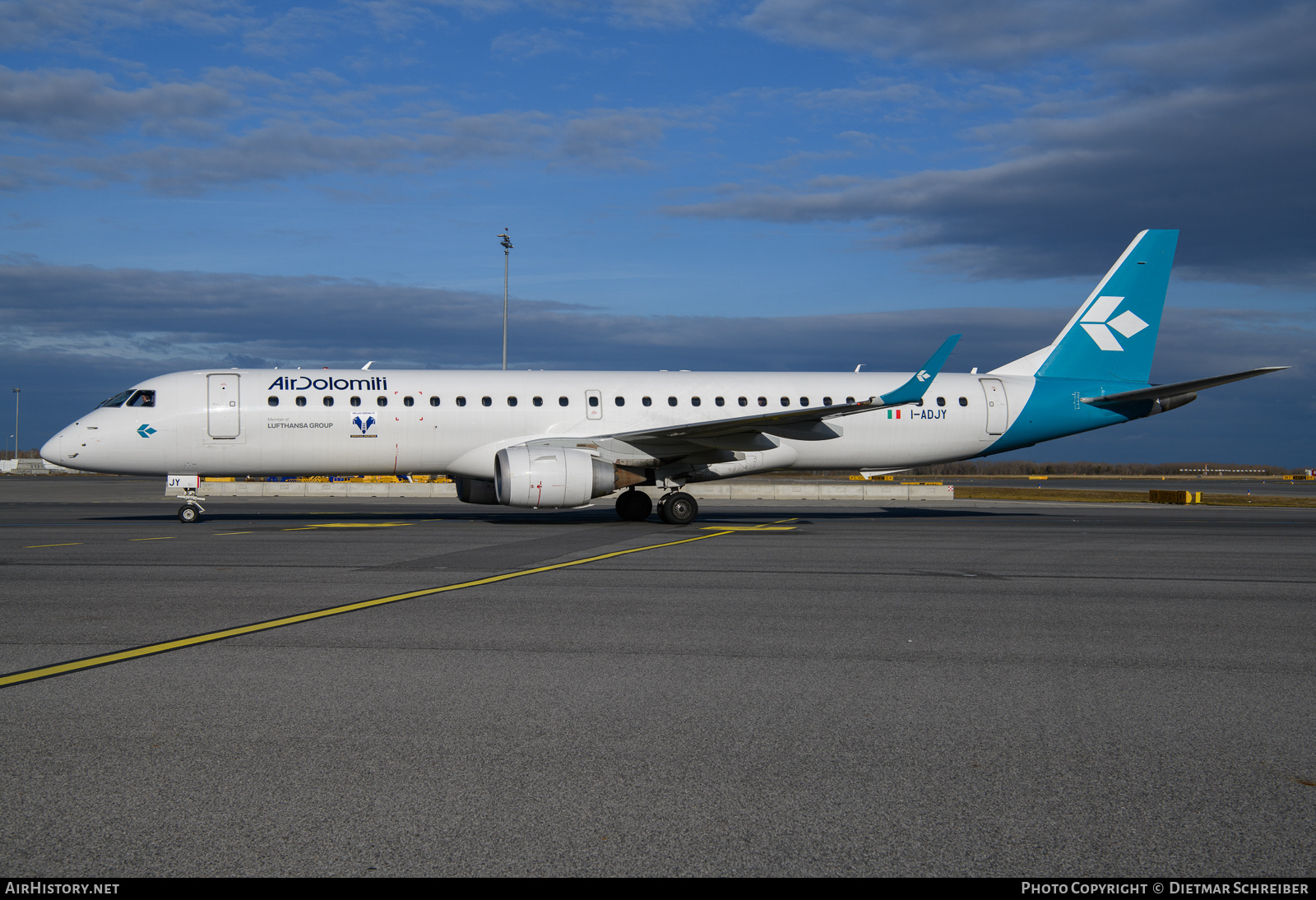 Aircraft Photo of I-ADJY | Embraer 195LR (ERJ-190-200LR) | Air Dolomiti | AirHistory.net #830216