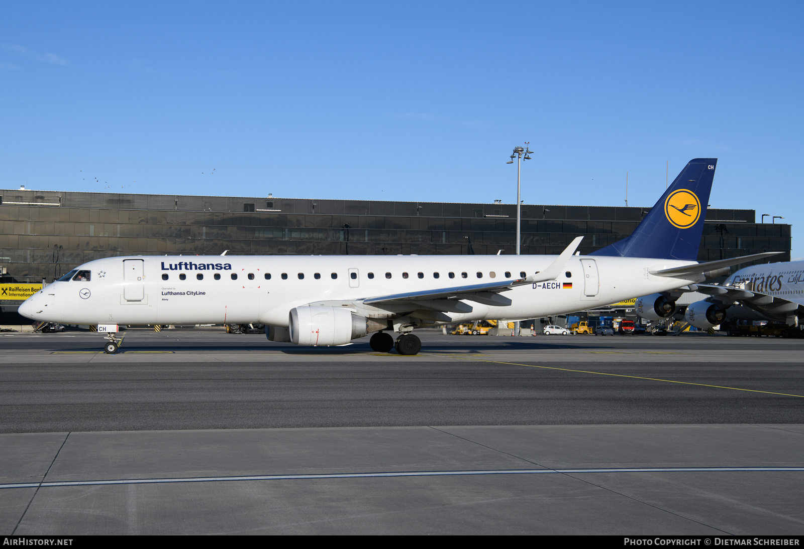 Aircraft Photo of D-AECH | Embraer 190LR (ERJ-190-100LR) | Lufthansa | AirHistory.net #830290
