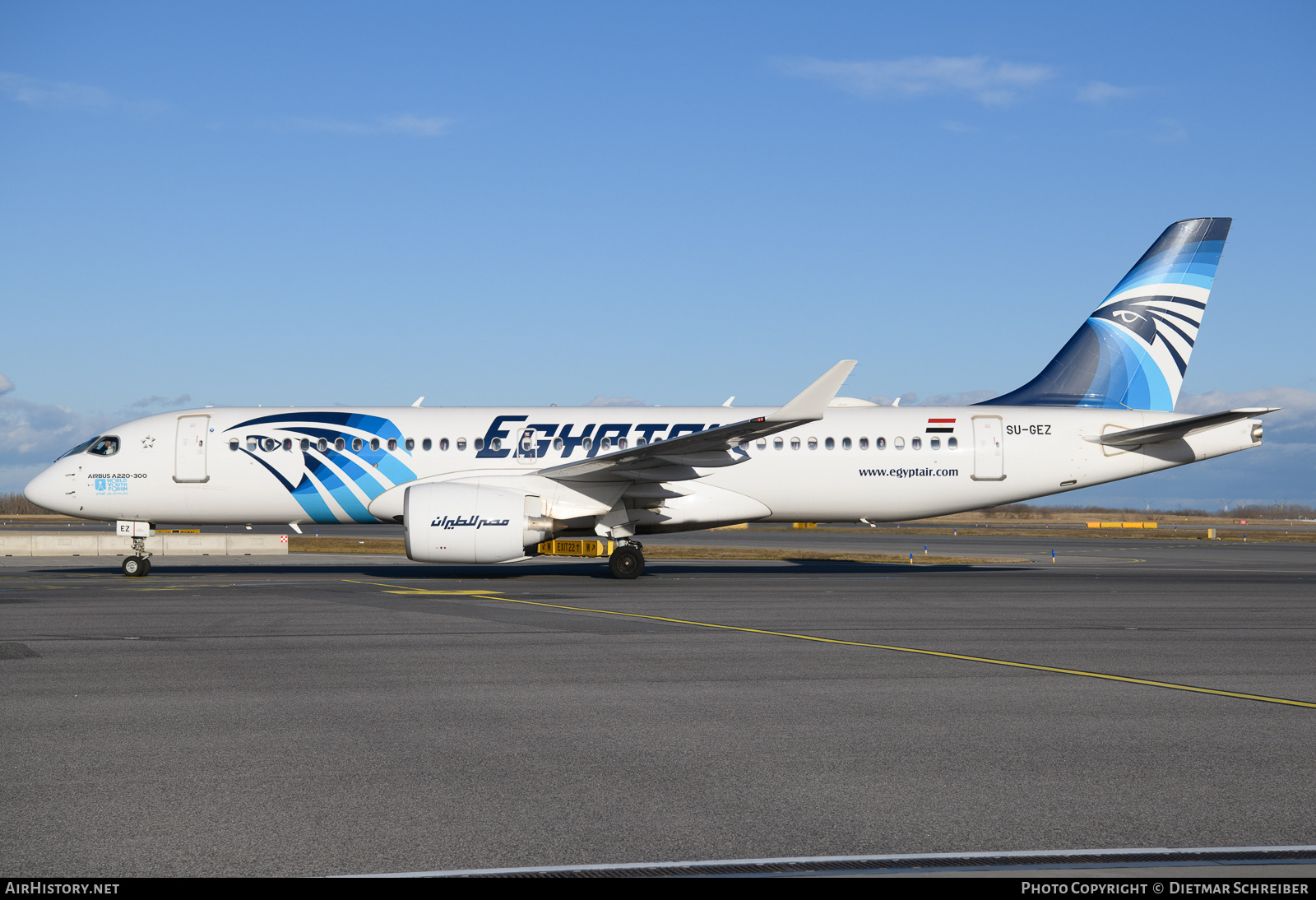 Aircraft Photo of SU-GEZ | Airbus A220-300 (BD-500-1A11) | EgyptAir | AirHistory.net #830306