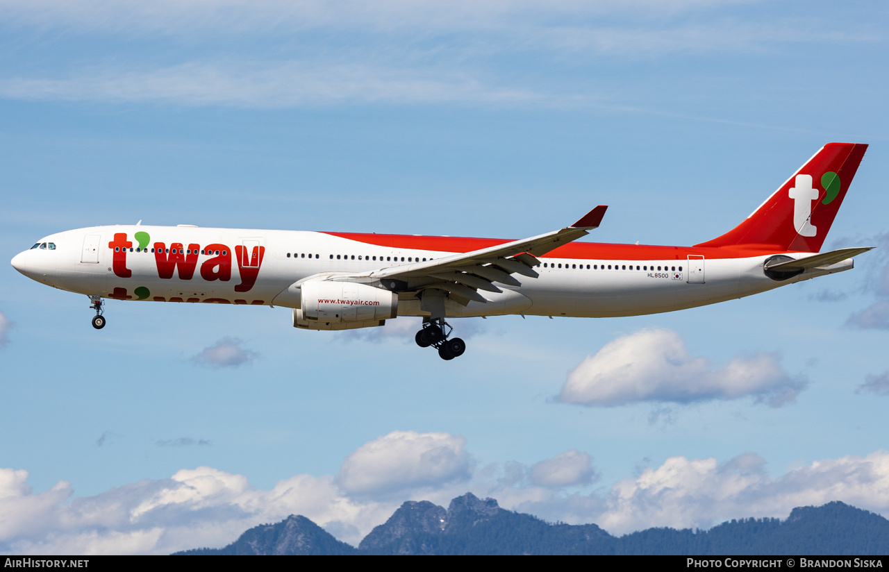 Aircraft Photo of HL8500 | Airbus A330-343 | T'way Air | AirHistory.net #830352
