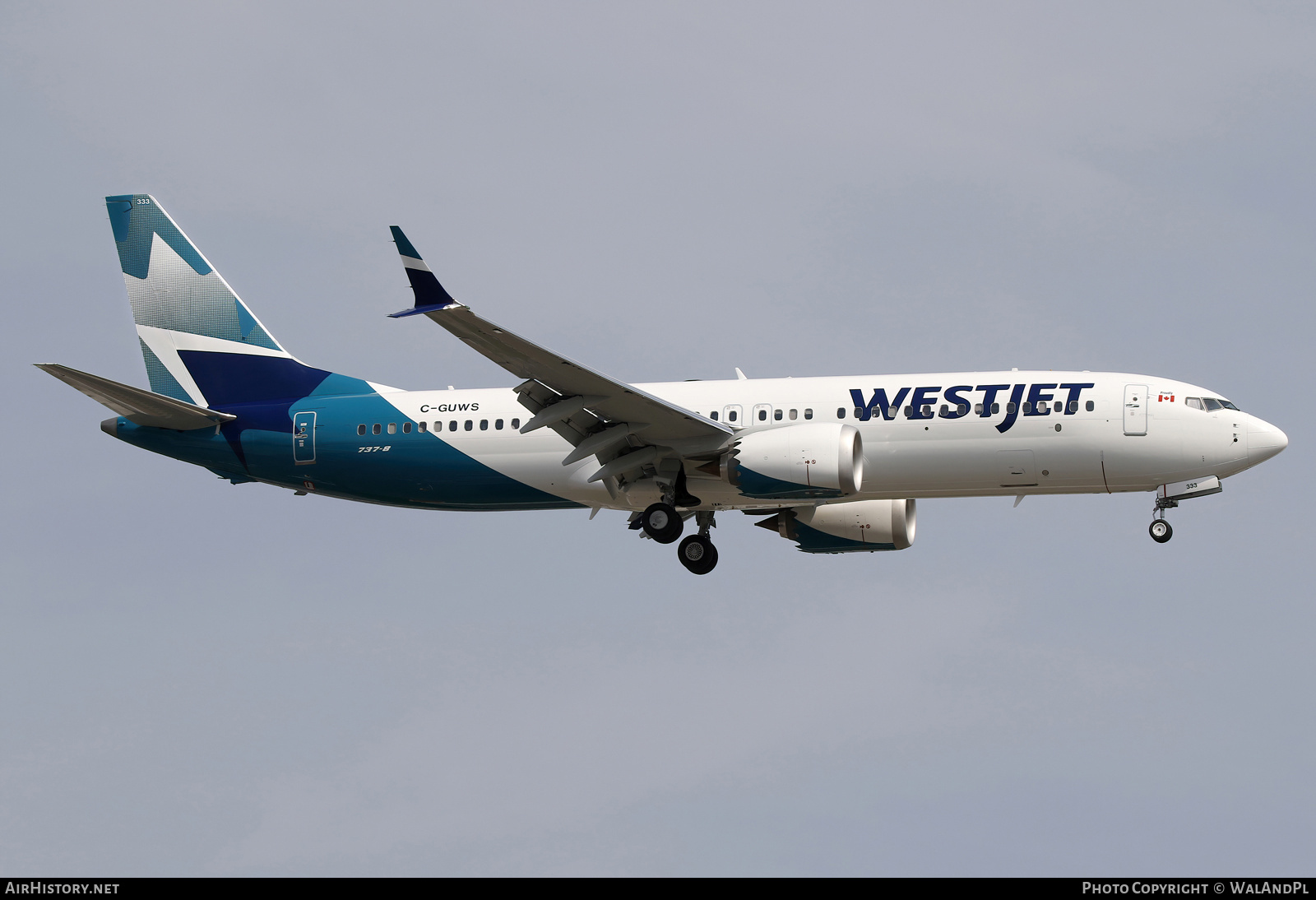 Aircraft Photo of C-GUWS | Boeing 737-8 Max 8 | WestJet | AirHistory.net #830403