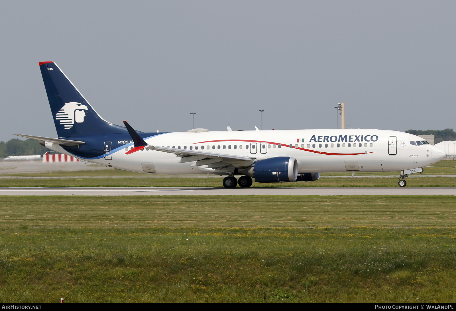 Aircraft Photo of N105JS | Boeing 737-8 Max 8 | AeroMéxico | AirHistory.net #830405