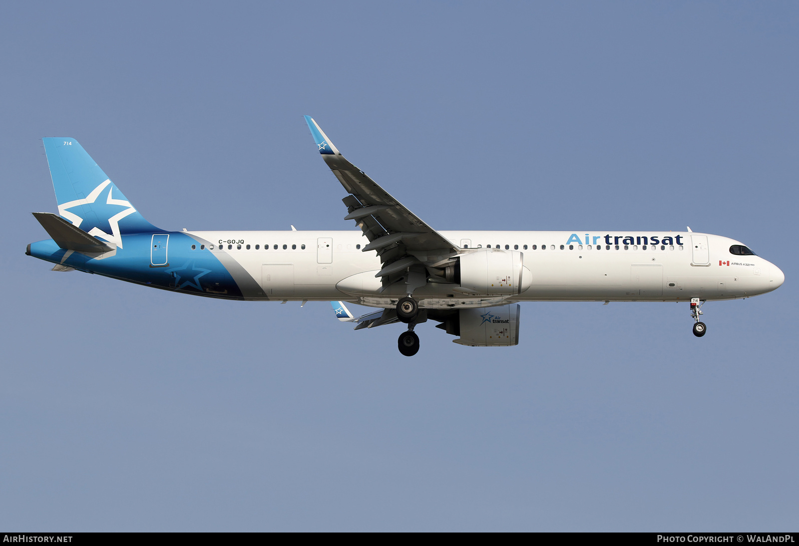 Aircraft Photo of C-GOJQ | Airbus A321-271NX | Air Transat | AirHistory.net #830438