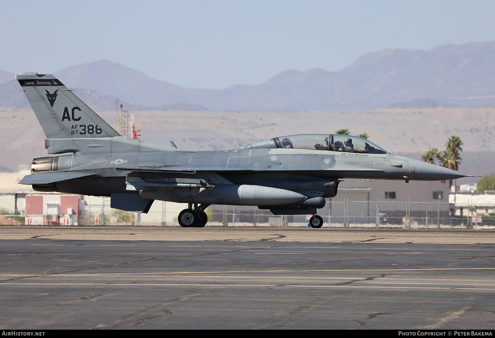 Aircraft Photo of 87-0388 / AF87-388 | General Dynamics F-16D Fighting Falcon | USA - Air Force | AirHistory.net #830482