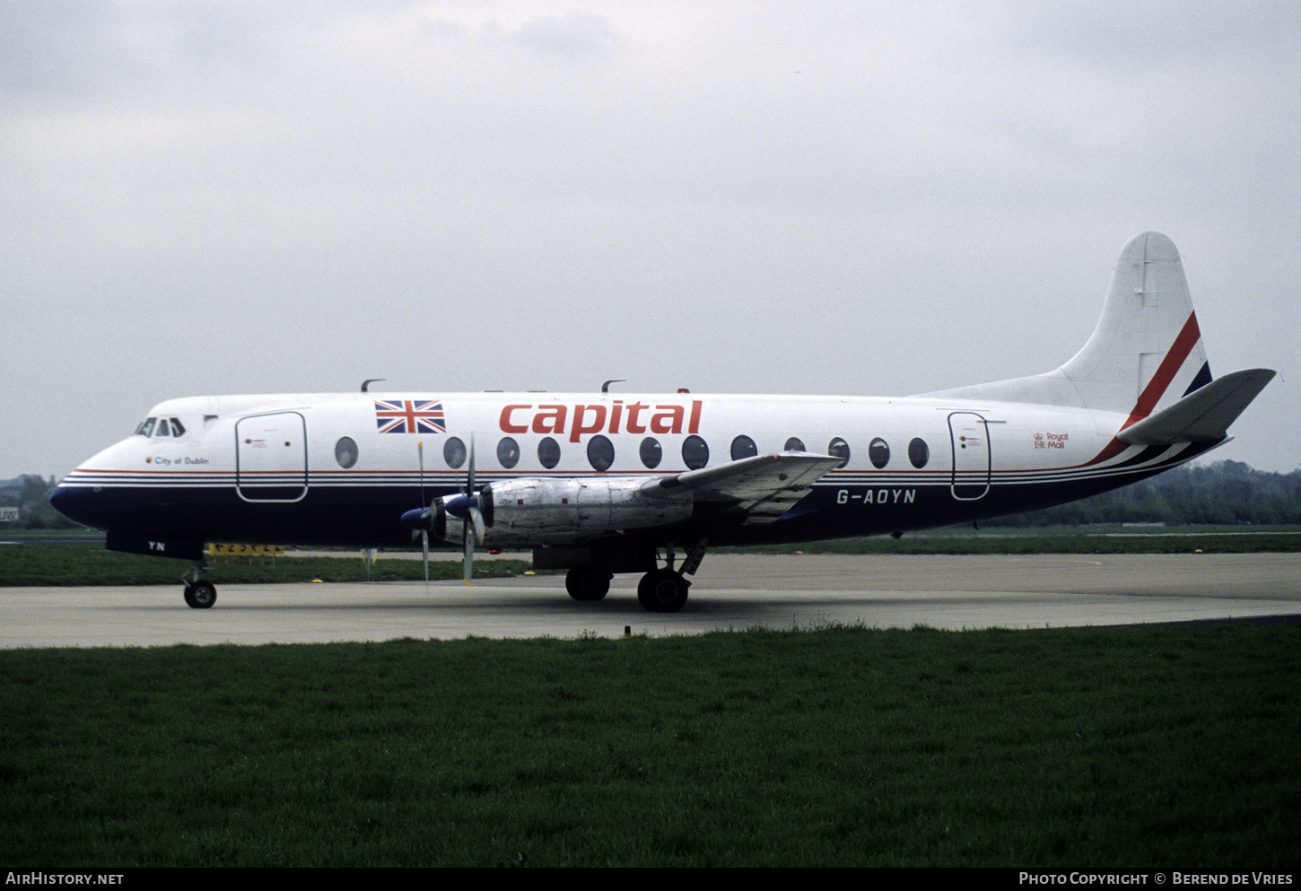 Aircraft Photo of G-AOYN | Vickers 806 Viscount | Capital Airlines | AirHistory.net #830565