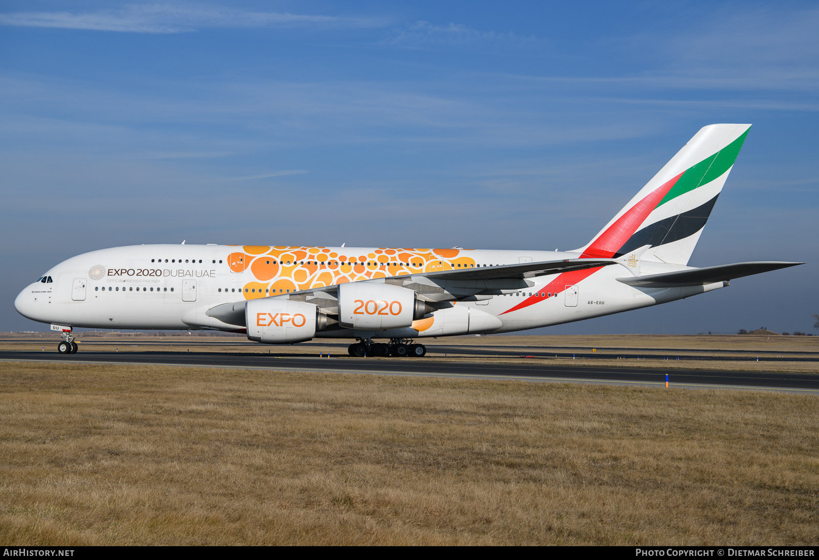 Aircraft Photo of A6-EOU | Airbus A380-861 | Emirates | AirHistory.net #830636