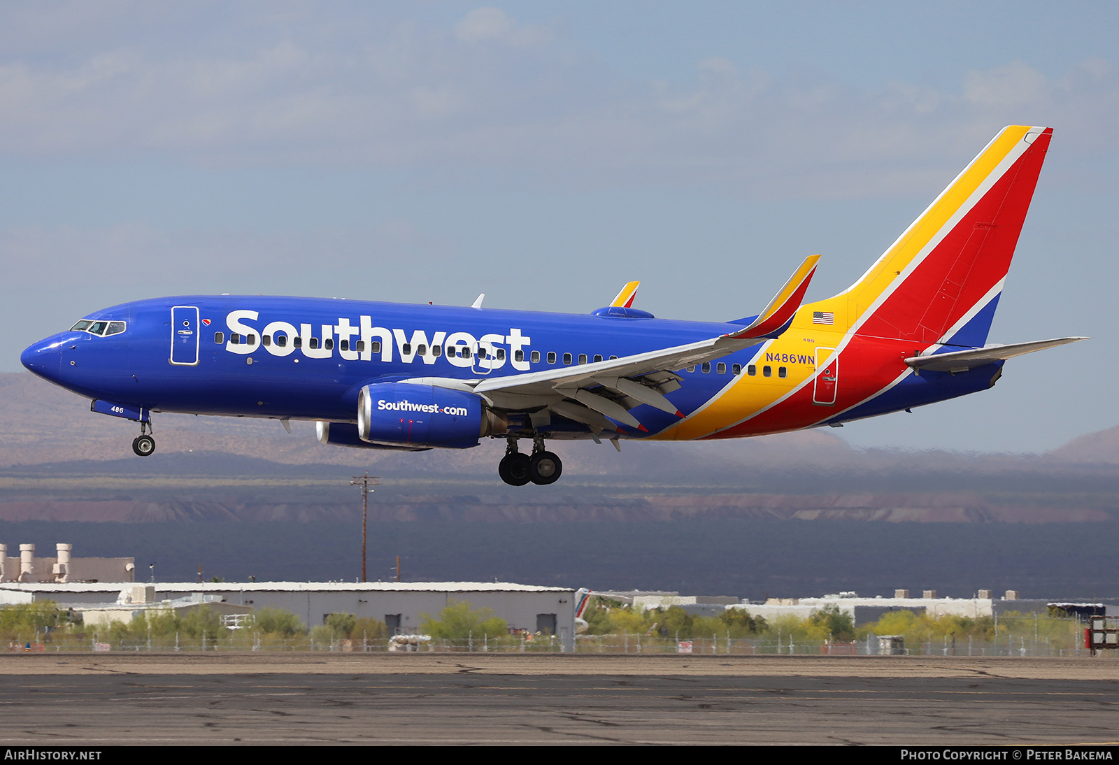 Aircraft Photo of N486WN | Boeing 737-7H4 | Southwest Airlines | AirHistory.net #830749