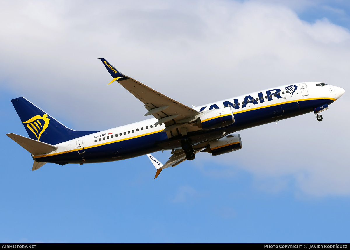 Aircraft Photo of SP-RSU | Boeing 737-8AS | Ryanair | AirHistory.net #830873