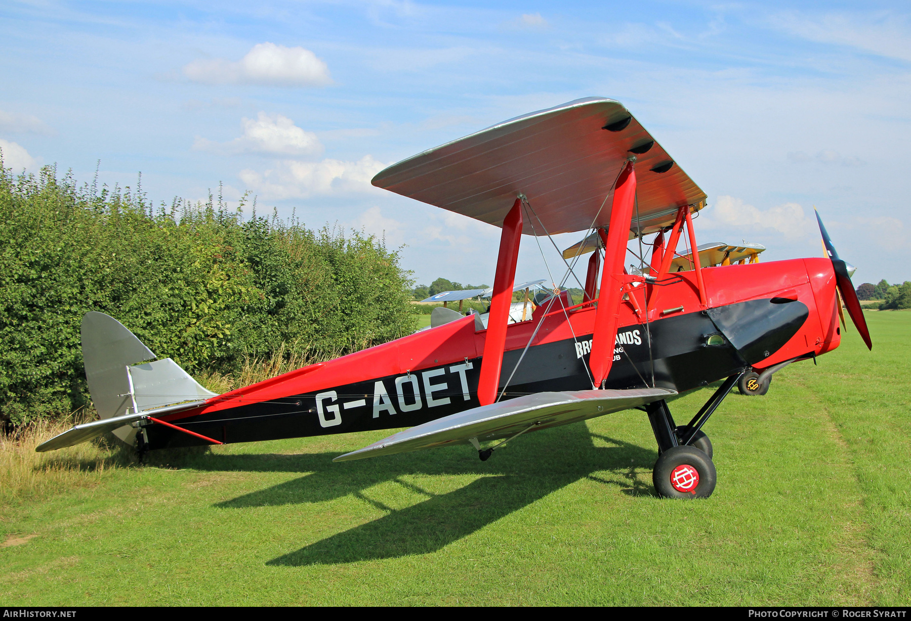 Aircraft Photo of G-AOET | De Havilland D.H. 82A Tiger Moth | Brooklands Flying Club | AirHistory.net #830880