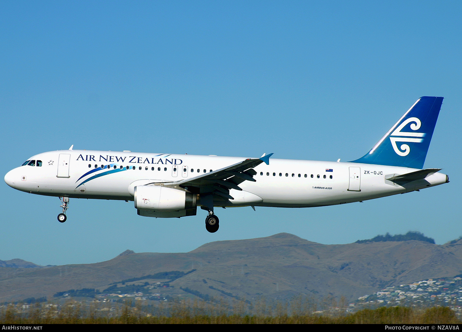 Aircraft Photo of ZK-OJC | Airbus A320-232 | Air New Zealand | AirHistory.net #830950