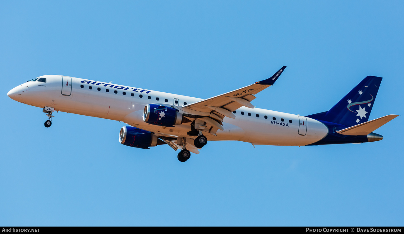 Aircraft Photo of VH-A2A | Embraer 190AR (ERJ-190-100IGW) | Air North | AirHistory.net #830964