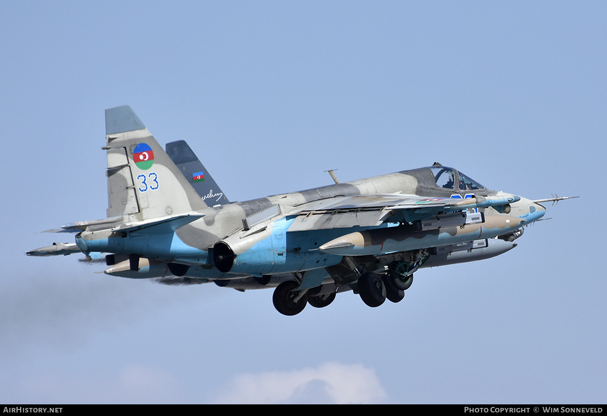 Aircraft Photo of 33 blue | Sukhoi Su-25ML | Azerbaijan - Air Force | AirHistory.net #831014