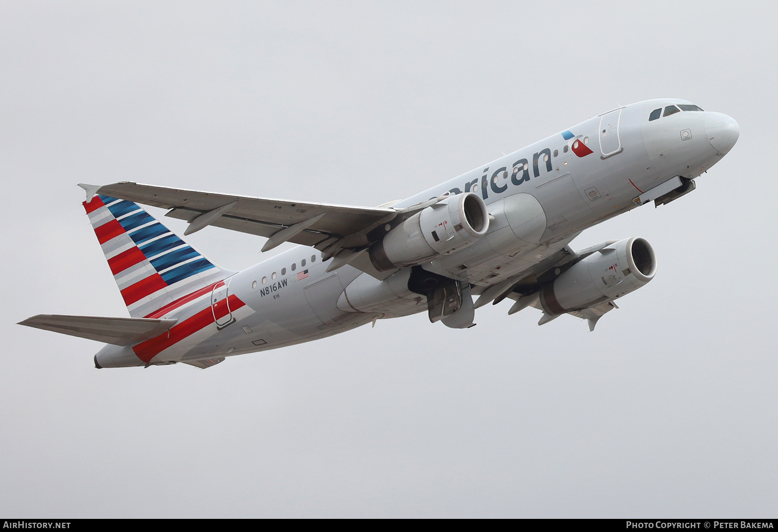 Aircraft Photo of N816AW | Airbus A319-132 | American Airlines | AirHistory.net #831059