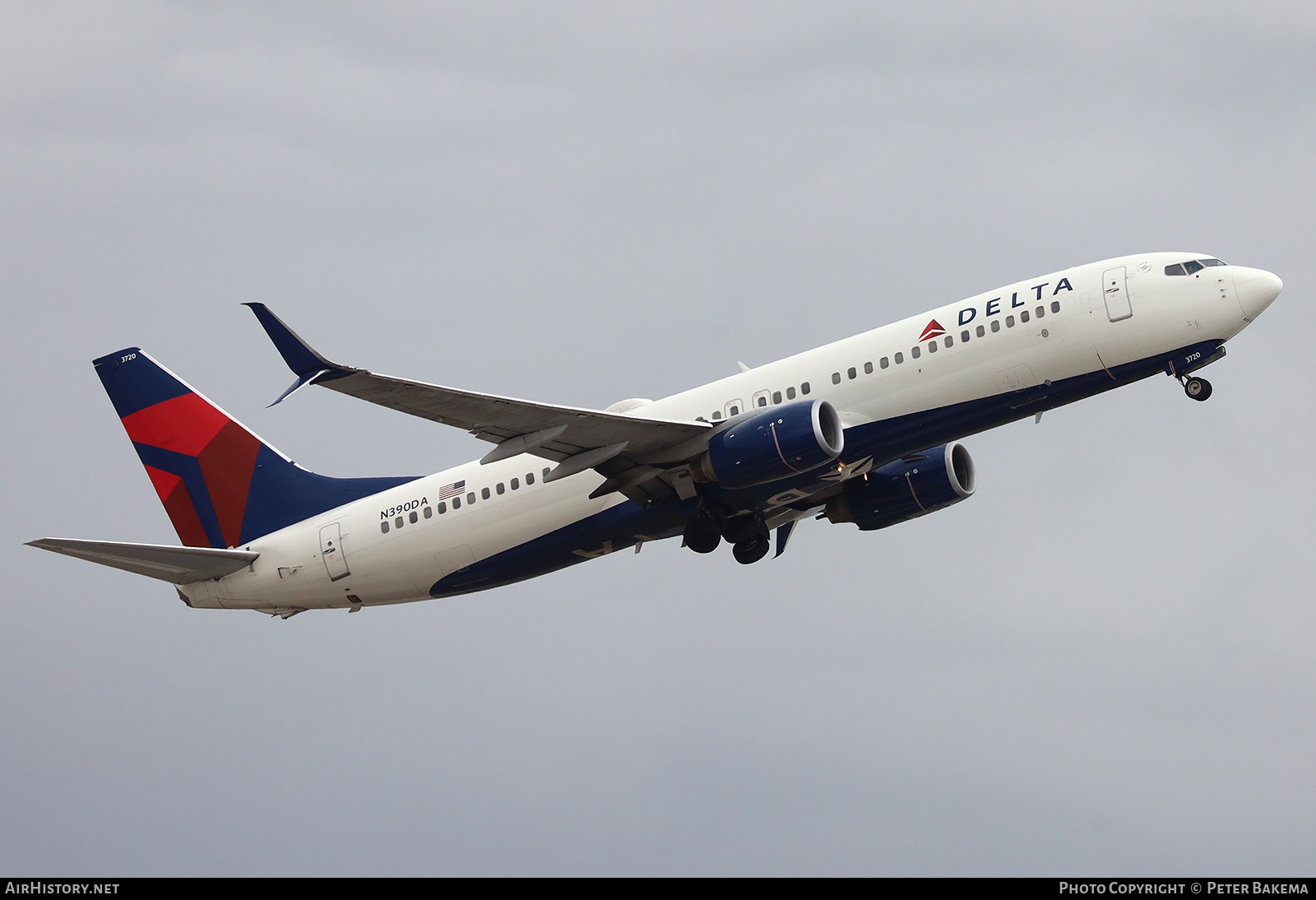 Aircraft Photo of N390DA | Boeing 737-832 | Delta Air Lines | AirHistory.net #831061