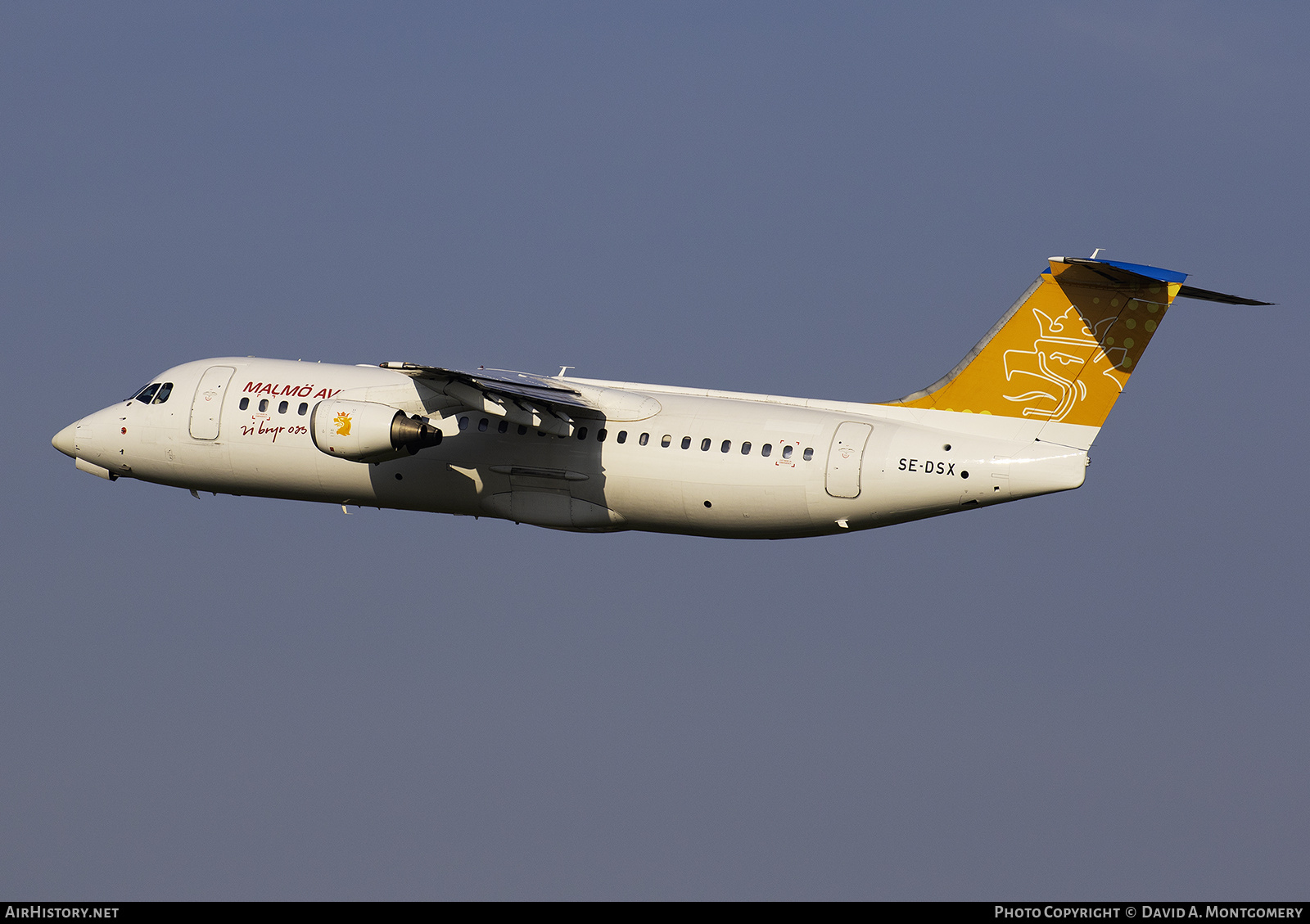 Aircraft Photo of SE-DSX | British Aerospace Avro 146-RJ100 | Malmö Aviation | AirHistory.net #831185
