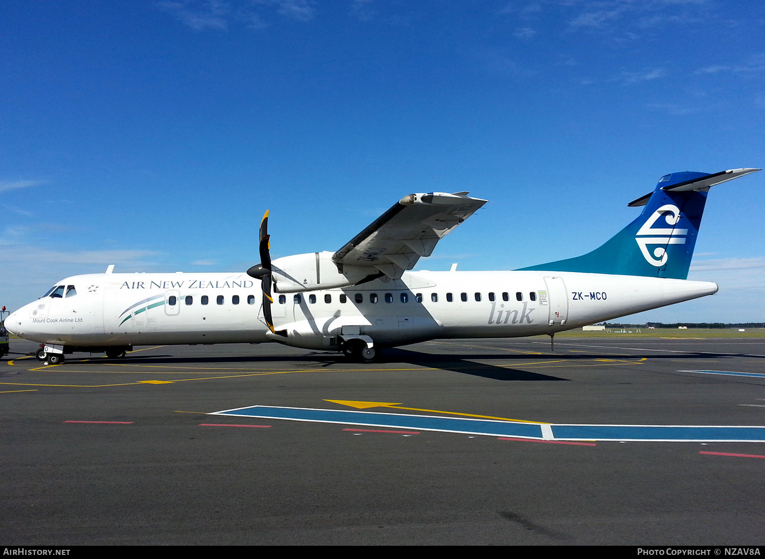 Aircraft Photo of ZK-MCO | ATR ATR-72-500 (ATR-72-212A) | Air New Zealand Link | AirHistory.net #831186