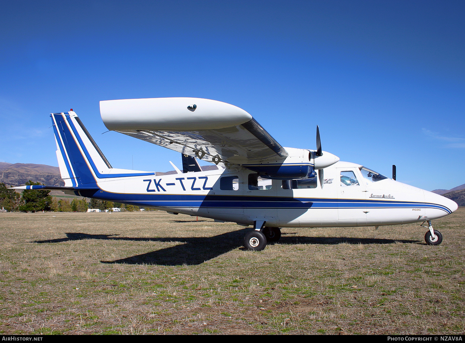 Aircraft Photo of ZK-TZZ | Partenavia P-68C Victor | Canterbury Aero Club | AirHistory.net #831277