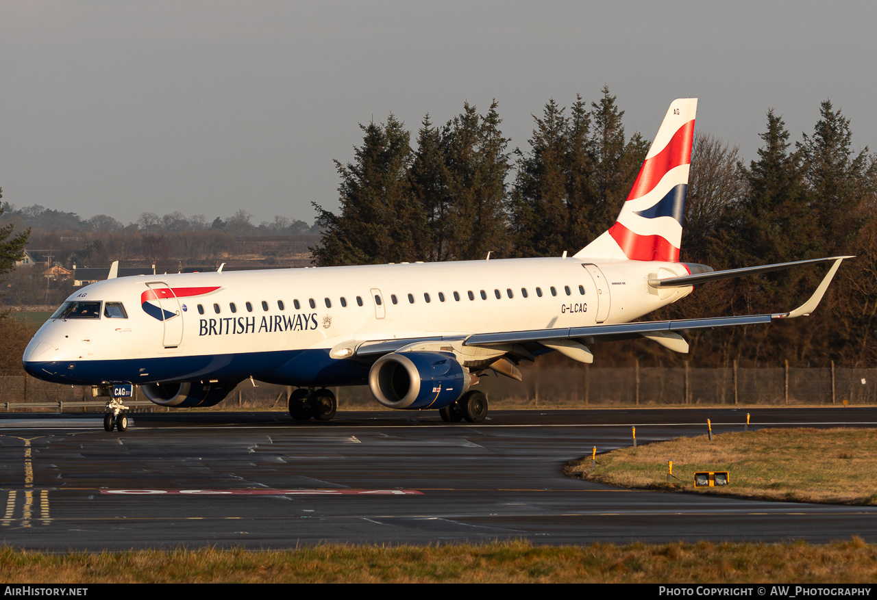 Aircraft Photo of G-LCAG | Embraer 190LR (ERJ-190-100LR) | British Airways | AirHistory.net #831438