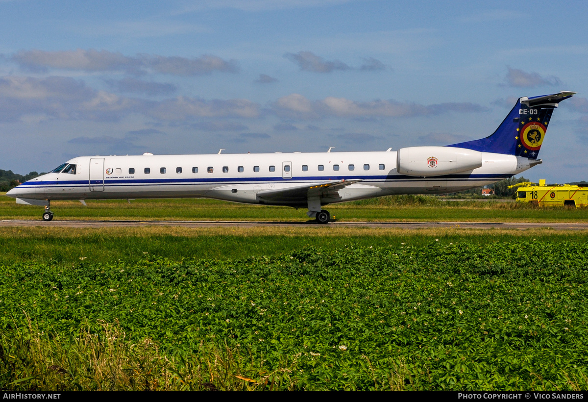 Aircraft Photo of CE-03 | Embraer ERJ-145LR (EMB-145LR) | Belgium - Air Force | AirHistory.net #831520