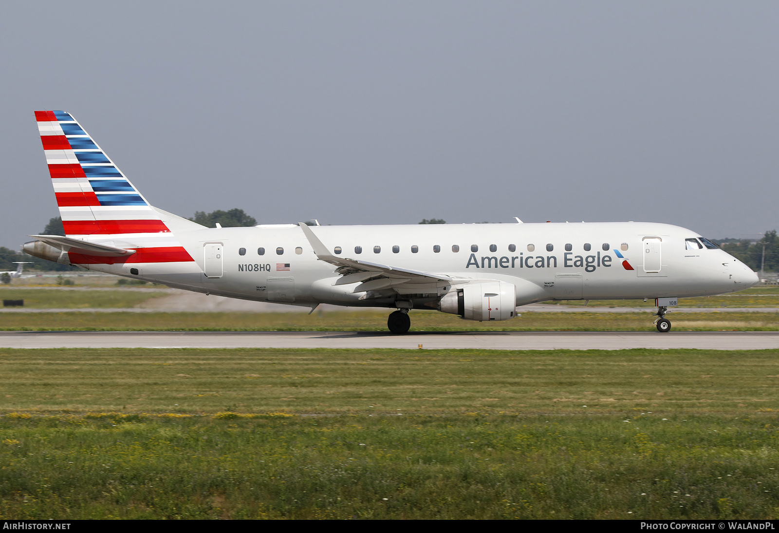 Aircraft Photo of N108HQ | Embraer 175LR (ERJ-170-200LR) | American Eagle | AirHistory.net #831574