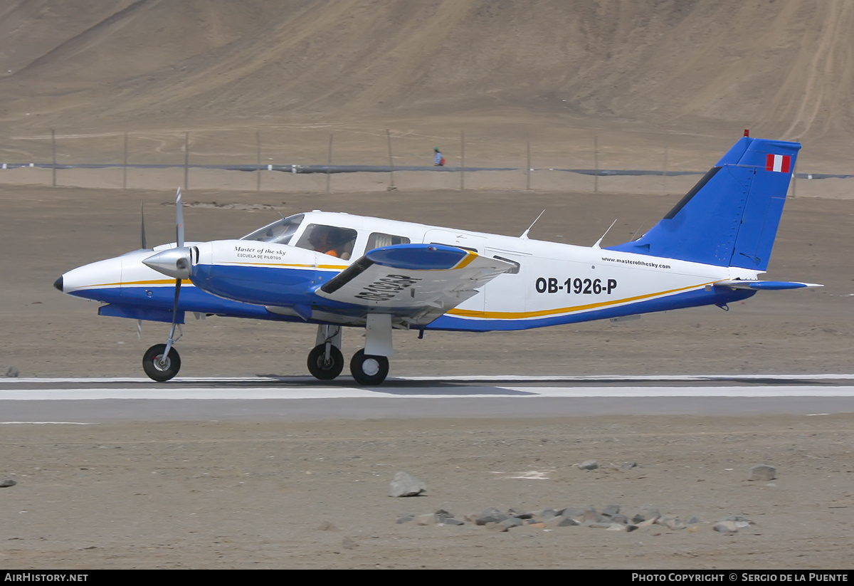 Aircraft Photo of OB-1926P | Piper PA-34-200T Seneca II | Master of the Sky Escuela de Pilotos | AirHistory.net #831960