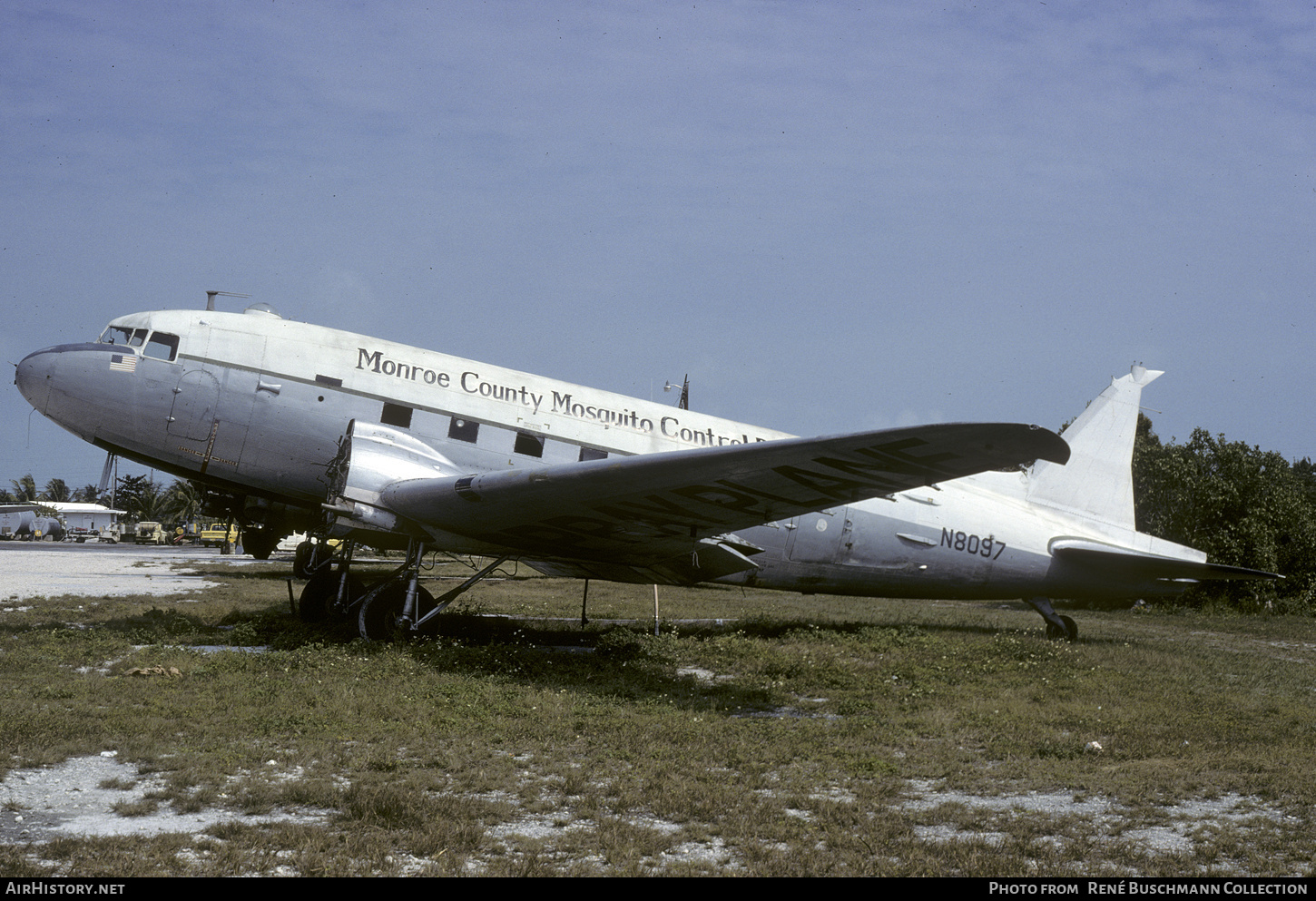 Aircraft Photo of N8097 | Douglas DC-3(C) | Monroe County Mosquito Control District - MCMCD | AirHistory.net #831990